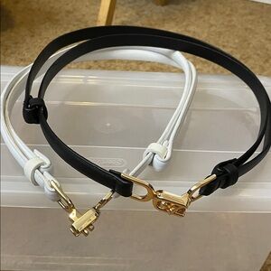 Chic Black and White Leather Belts